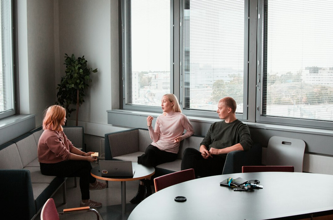 team meeting in office